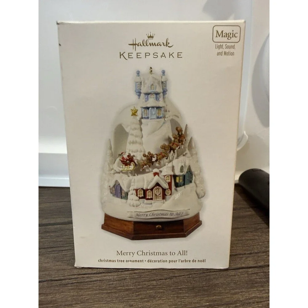 Vintage  Hallmark Keepsake Ornament  2012  Merry Christmas To All! QXG4501